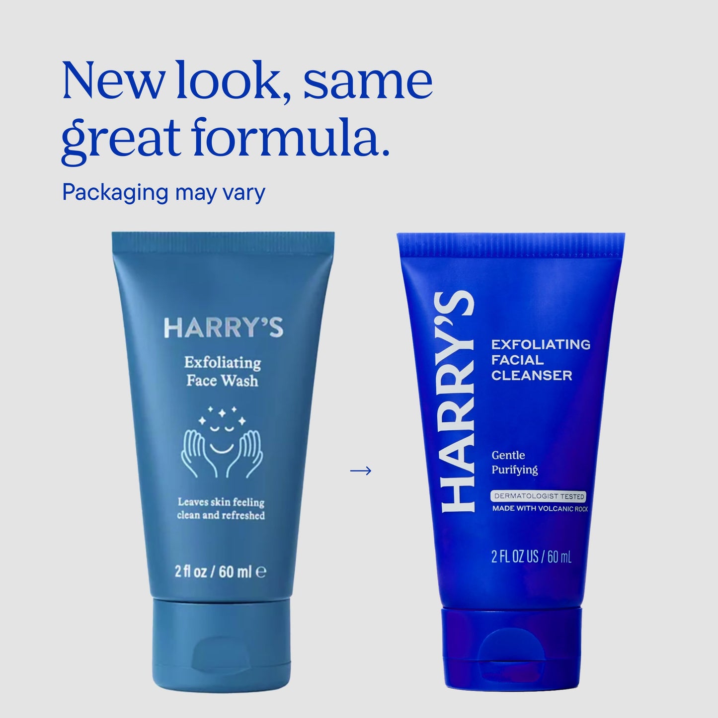 Harry's Exfoliating Face Wash for Men, Gentle Facial Skin Care Products with Volcanic Rock Exfoliant, 2 Fl. Oz, Pack of 3 (Trial and Travel Size) TSA Beauty and Personal Care Harry's