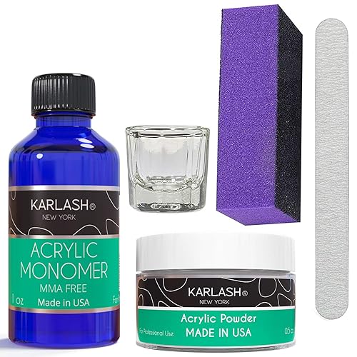 Karlash Professional Polymer Economy Kit Acrylic Powder Crystal Clear 0.5 oz and Acrylic Liquid Monomer 1 oz for Doing Acrylic Nails, MMA free, Ultra Beauty & Personal Care Karlash