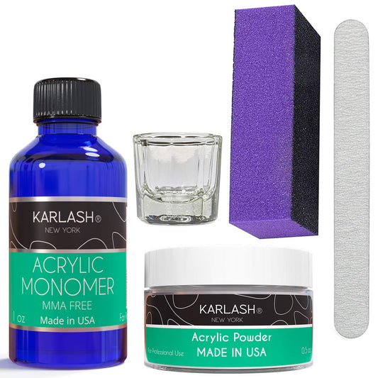 Karlash Professional Polymer Economy Kit Acrylic Powder Crystal Clear 0.5 oz and Acrylic Liquid Monomer 1 oz for Doing Acrylic Nails, MMA free, Ultra Beauty & Personal Care Karlash