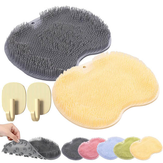 Solespa Hands-Free Silicone Foot Scrubber Mat, Shower Foot Scrubber Mat with Non-Slip Suction Cups, Wall Mounted Back Washer Exfoliating Bath Wash Beauty and Personal Care tarcegta