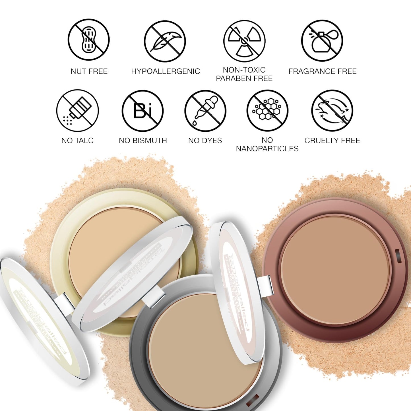 Bellapierre Pressed Banana Setting Powder - Compact Color-Correcting Banana Powder, Matte Translucent Finish, Under-Eye Brightening Baking Powder Beauty & Personal Care bellapierre
