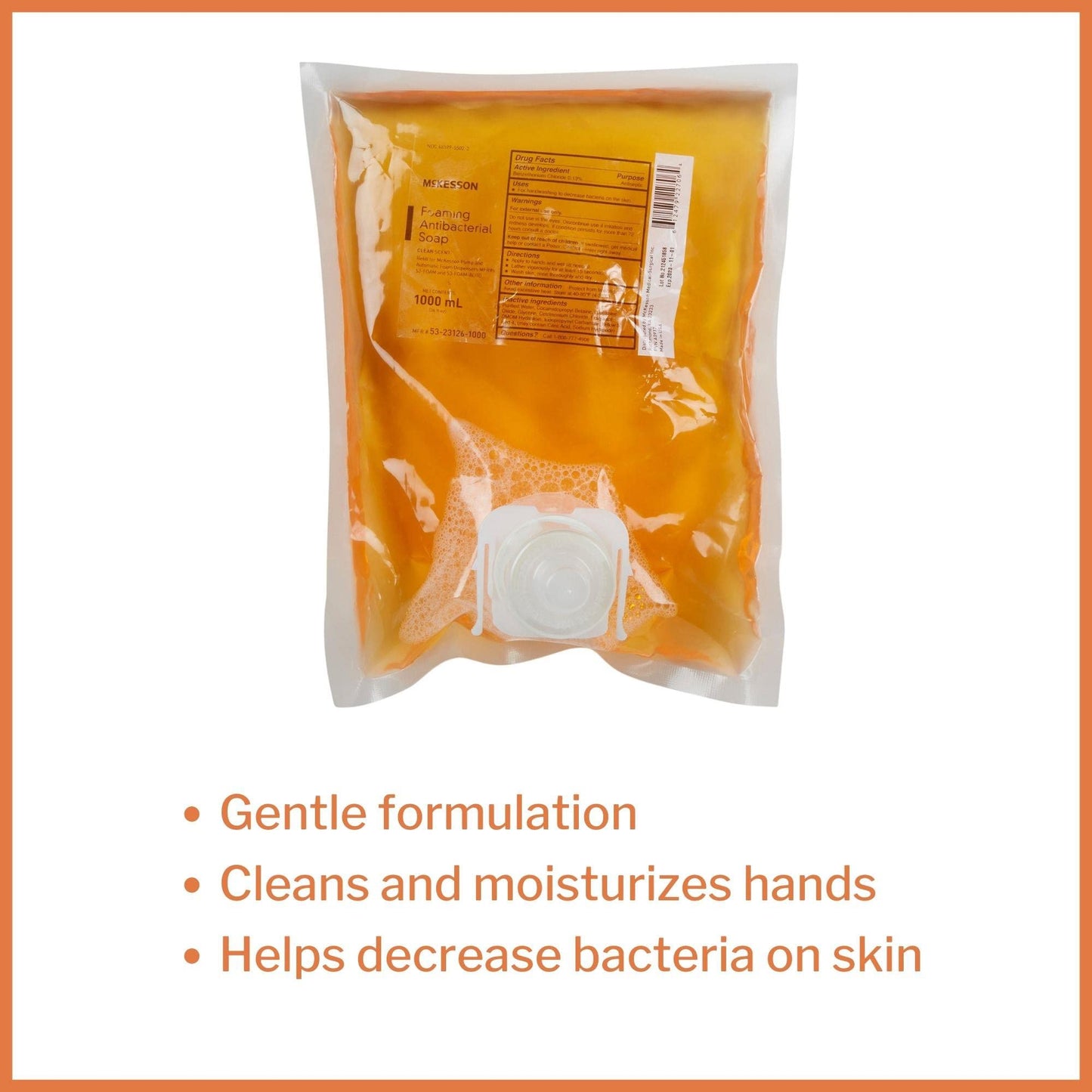 McKesson Foaming Hand Soap Refill, 1000 mL [Pack of 1] Foaming Dispenser Refill, Clean Scent Beauty & Personal Care McKesson