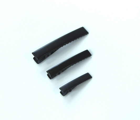 DIY Hair Clip Kit: Black Assorted Size Flat Single Prong Metal Alligator Clip 35mm 46mm 60mm (30pcs) Beauty & Personal Care ALL in ONE