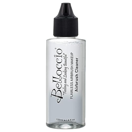 Belloccio 4 Ounce Makeup Airbrush Cleaner - Fast Acting Cleaning Solution, Quickly Flushes Out Makeup Foundation, Blush, Highlighter Beauty & Personal Care Belloccio