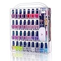 Makartt Gel Nail Polish Organizer, Clear Storage Case Holder for 60 Bottles, Large Compartment, Space-Saving, Travel Carry, Colors Display Beauty & Personal Care Makartt