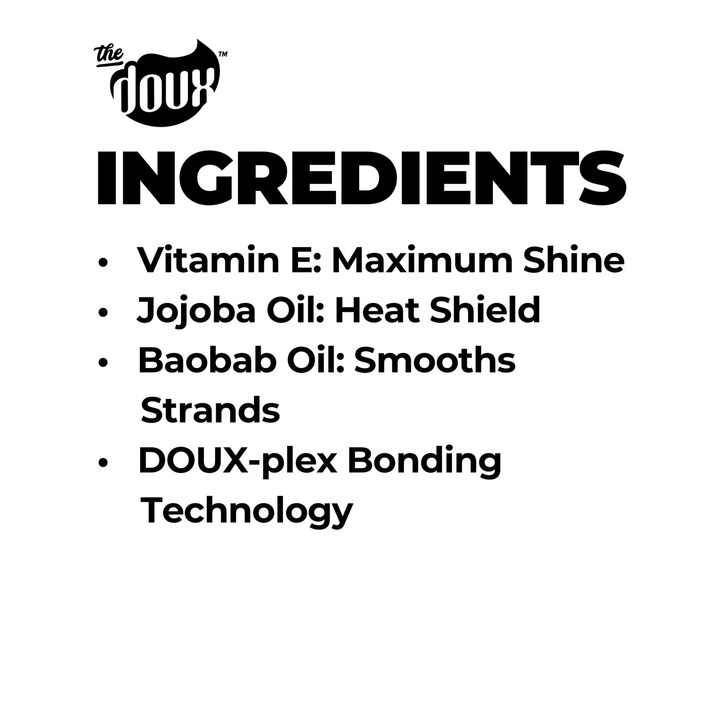 The Doux DOUX DROPS Bonding Polish Spray - Anti-Humidity Hair Smoother & Heat Protectant for Curly Hair - Silkening Bonding Oil with Vitamin E, Baobab Beauty & Personal Care The Doux