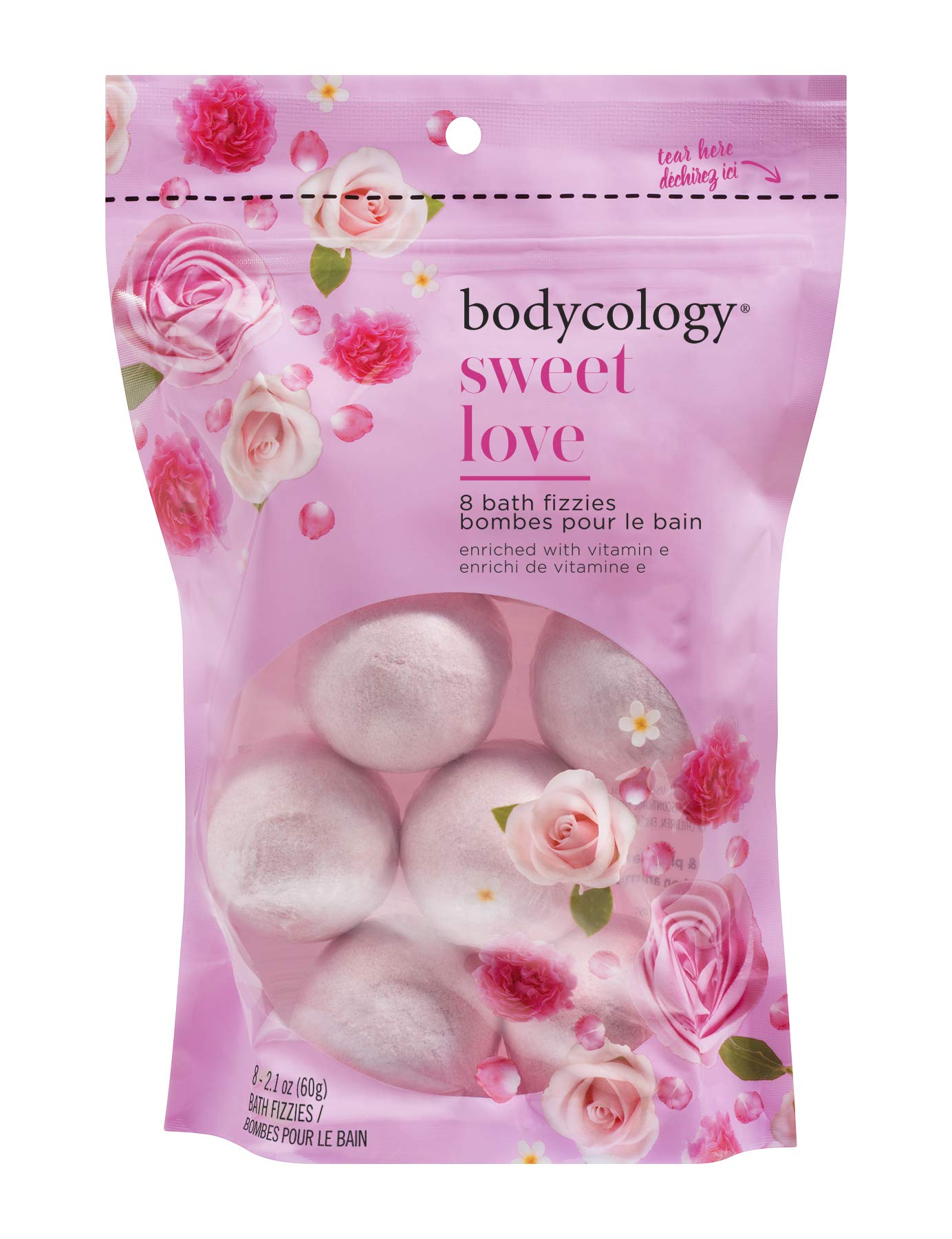 Bodycology Sweet Love Bath Soak Fizzies Bombs 8-2.1 Oz Balls Beauty & Personal Care Bodycology