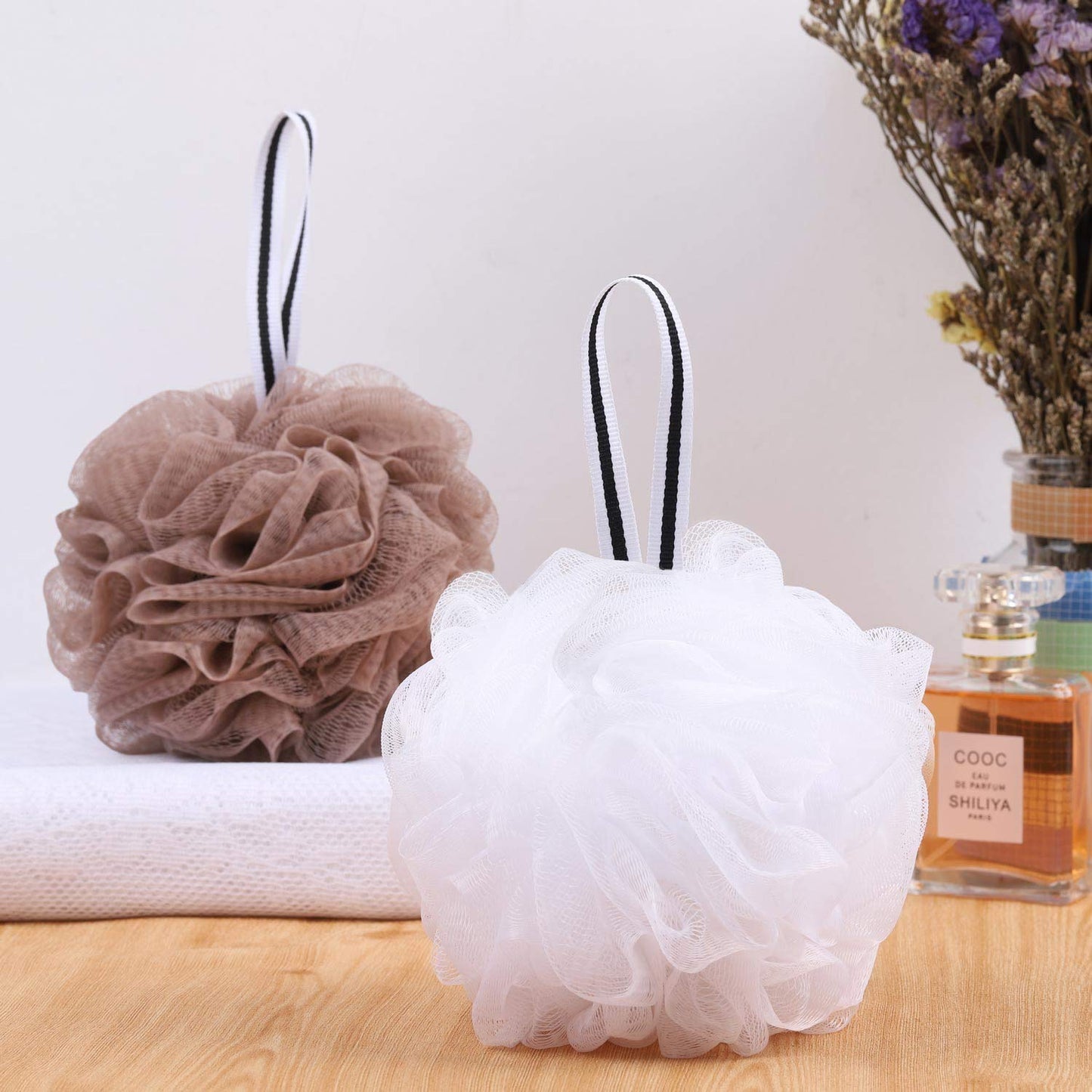 Bath Loofah Shower Sponge Pouf Body Scrubber Exfoliator Scrubber Ball (Set of 6) Beauty & Personal Care Tbestmax