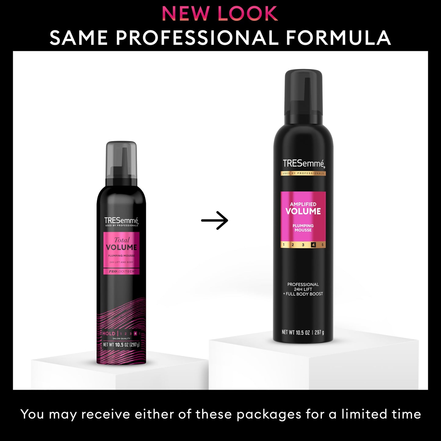 TRESemmé Plumping Mousse Amplified Volume for 24H Lift and Body with Pro Lock Technology 10.5 Fl Oz Beauty & Personal Care TRESemmé