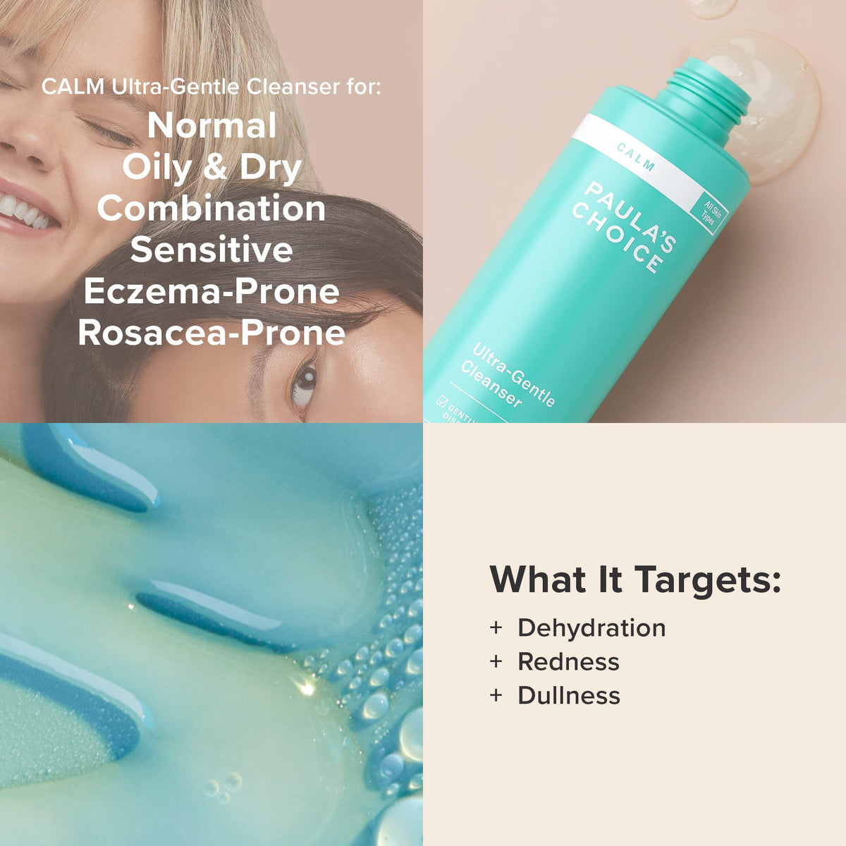 Paula's Choice CALM Ultra-Gentle Face Cleanser for Sensitive Skin, Facial Wash, Calms + Soothes Redness, Daily Face Wash for Rosacea-Prone Beauty & Personal Care Paula's Choice