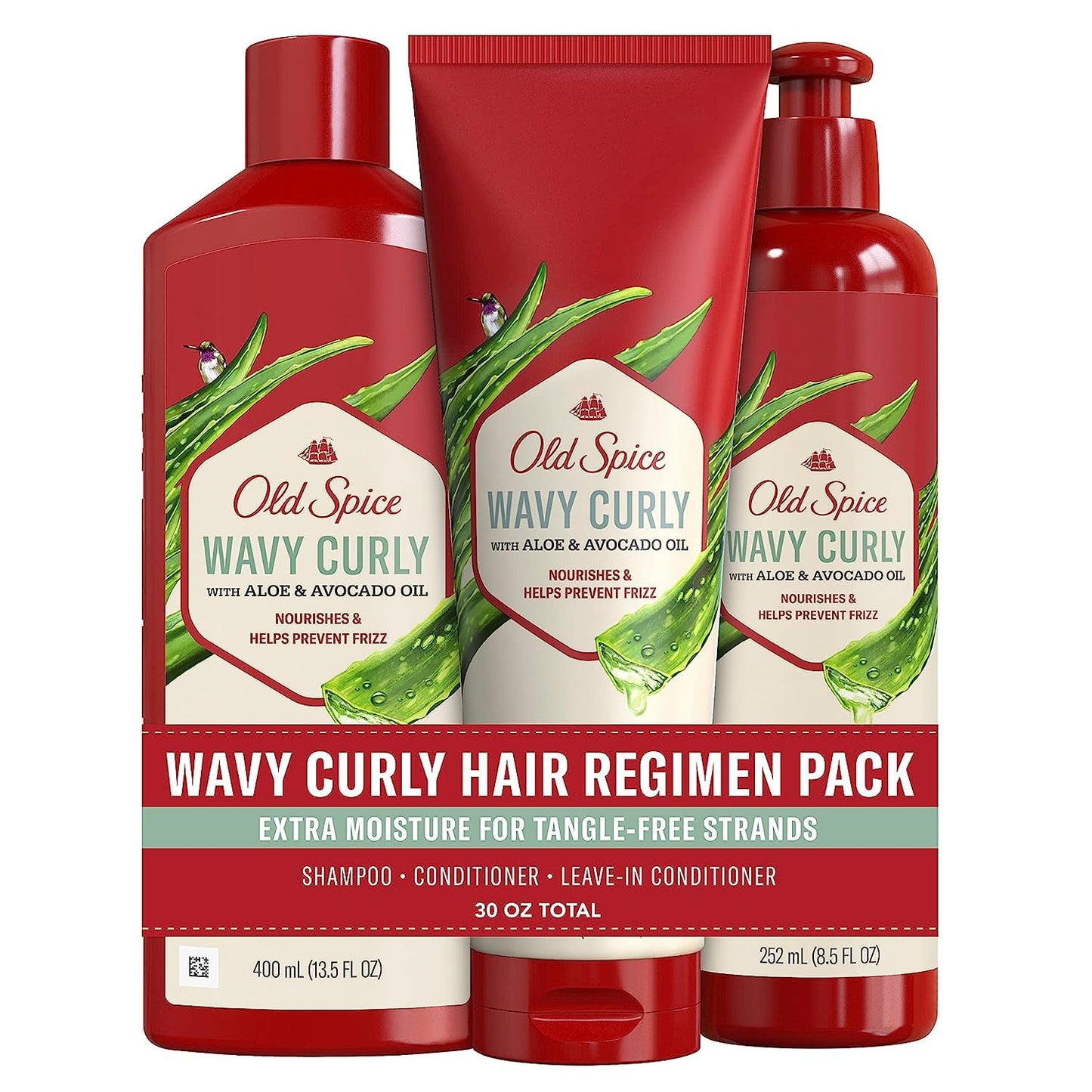 Old Spice Shampoo, Conditioner and Leave-in Conditioner Set for Men, Wavy Curly Hair Regimen Bundle Beauty & Personal Care Old Spice