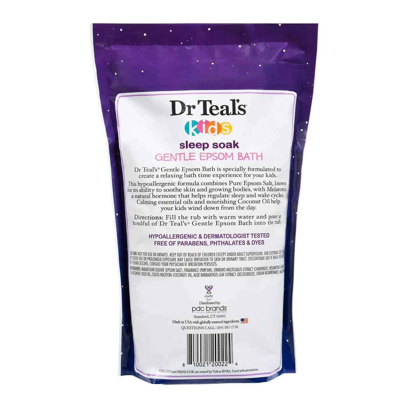 Dr. Teal's Kids' Gentle Sleep Soak Bath with Pure Epsom Salt and Melatonin - (3 Pack, 6 lbs Total) - Coconut and Other Essential Oils Relieve Stress Beauty and Personal Care Dr Teal's