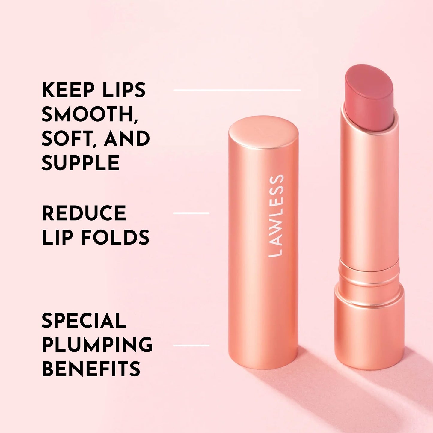 Lawless Forget the Filler Lip Plumping Line Smoothing Tinted Balm - Posey - Premium Tinted Lip Balm with Natural Ingredients to Plump and Smooth Lips Beauty & Personal Care Lawless