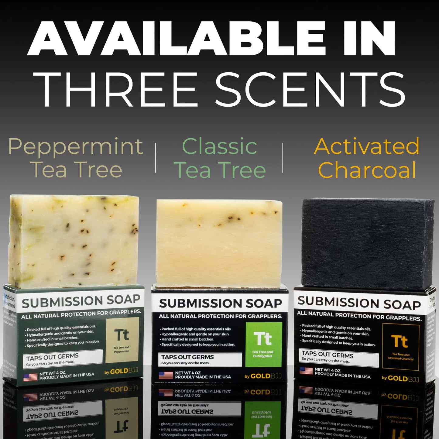 Premium Tea Tree Oil Soap - USA Made Bar Soap for BJJ, Jiu Jitsu, Wrestling, and Grappling (5-Pack of 4 Ounce Soap Bars, Classic Tea Tree) Beauty & Personal Care Gold BJJ