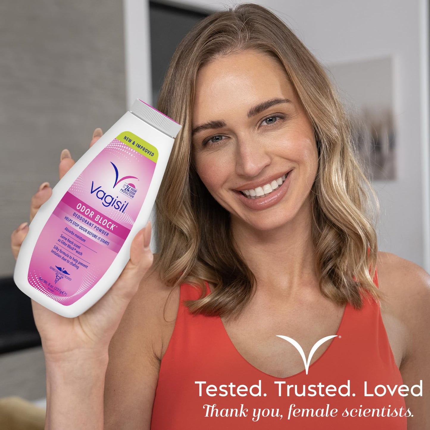 Vagisil Odor Block Deodorant Powder for Women, Helps to Prevents Chafing, Talc-Free, 8 Ounce (Pack of 1) Beauty & Personal Care Vagisil