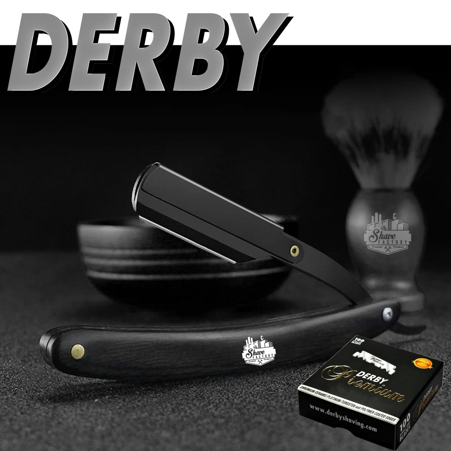 100 "Derby Premium" Single Edge Razor Blades for straight razor Beauty and Personal Care Derby