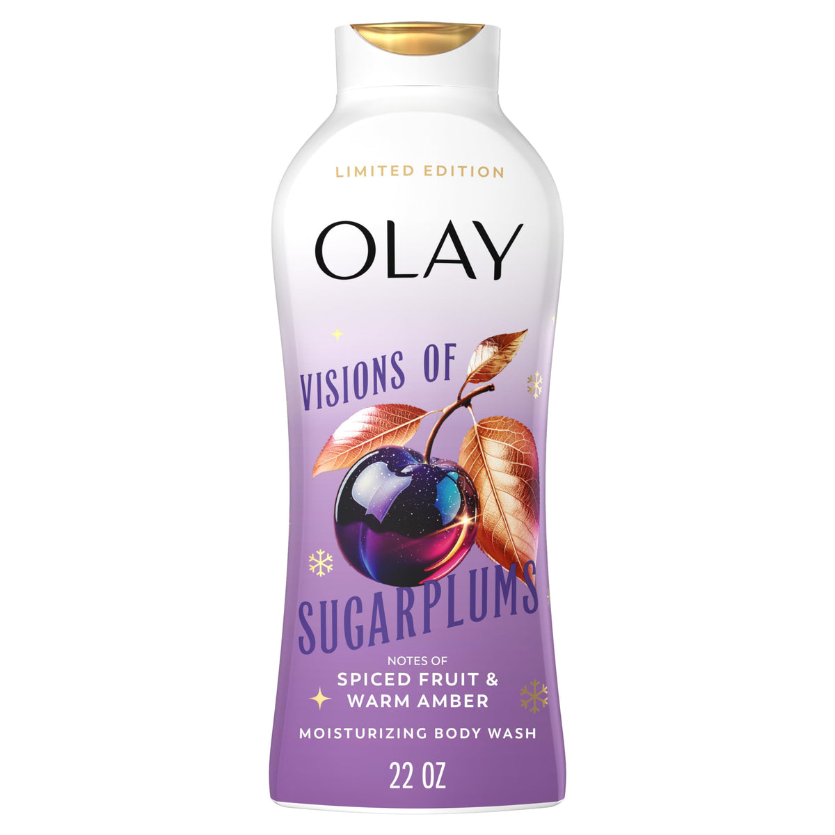 Olay Body Wash for Women, Hydrating & Moisturizing, Holiday Edition, With Plant Based Cleansers, B3 Complex, For All Skin Types, Visions of Sugarplums Beauty & Personal Care Olay