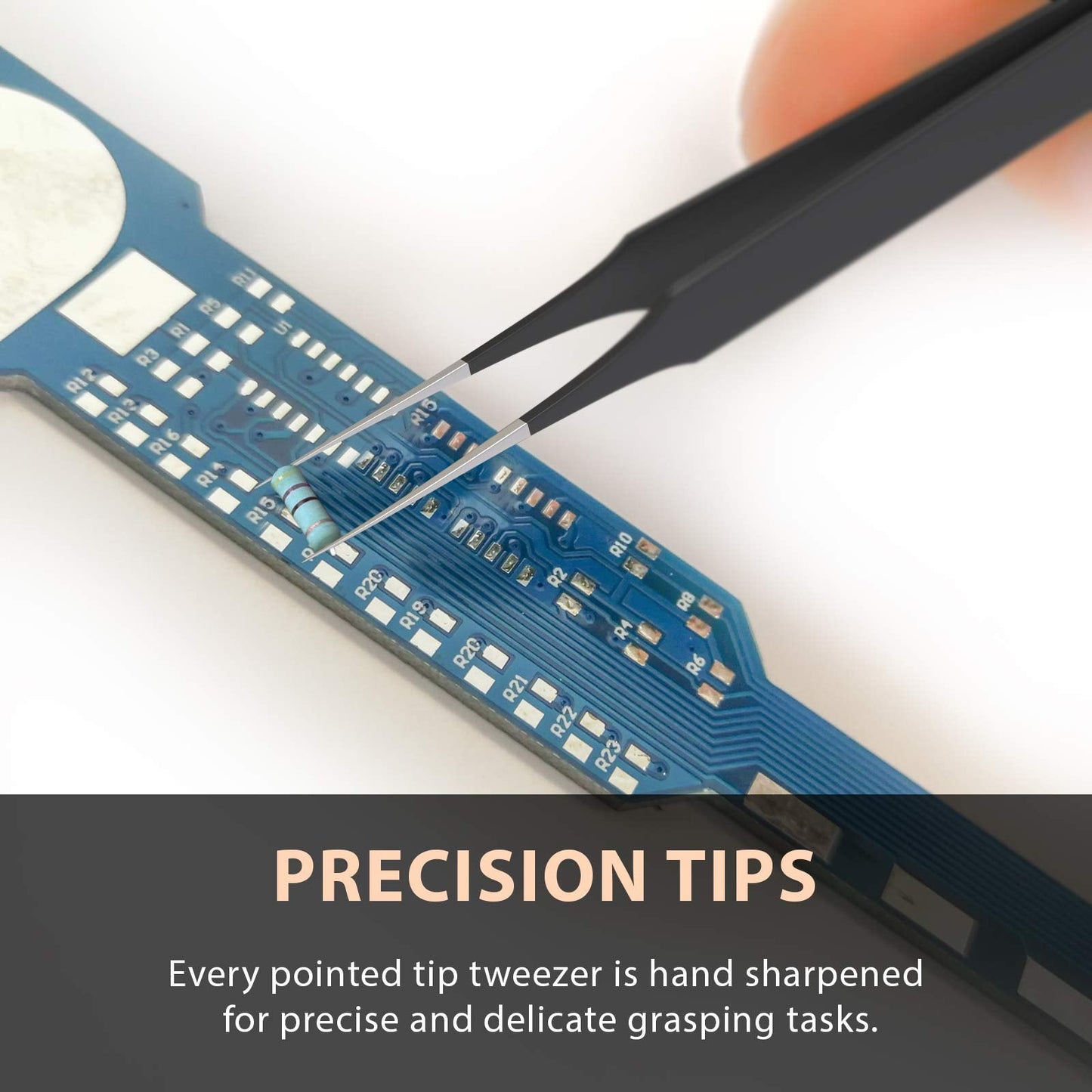 Ingrown Hair Tweezers | Pointed Tip | Black |Precision Stainless Steel | Extra Sharp and Perfectly Aligned for Ingrown Hair Treatment & Splinter Beauty & Personal Care Tweezees