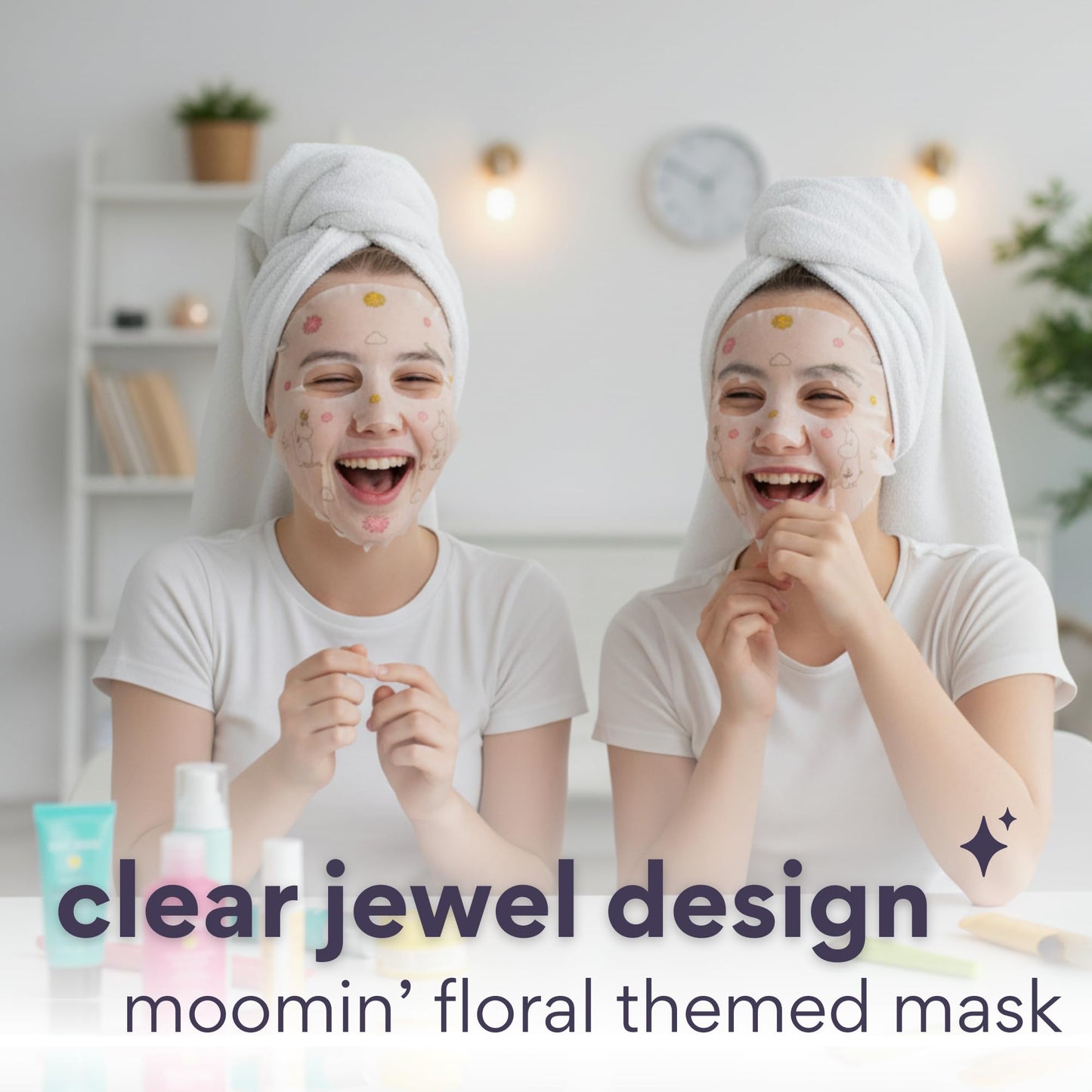 dearcloud Moomin' Clear Jewel Dew Essence Face Mask, Korean Sheet Mask - Allantoin, Niacinamide & Cica (3 Count) Beauty & Personal Care dearcloud