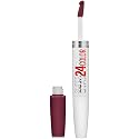 Maybelline Super Stay 24, 2-Step Liquid Lipstick Makeup, Long Lasting Highly Pigmented Color with Moisturizing Balm, Merlot Armour, Red, 1 Count Beauty & Personal Care MAYBELLINE