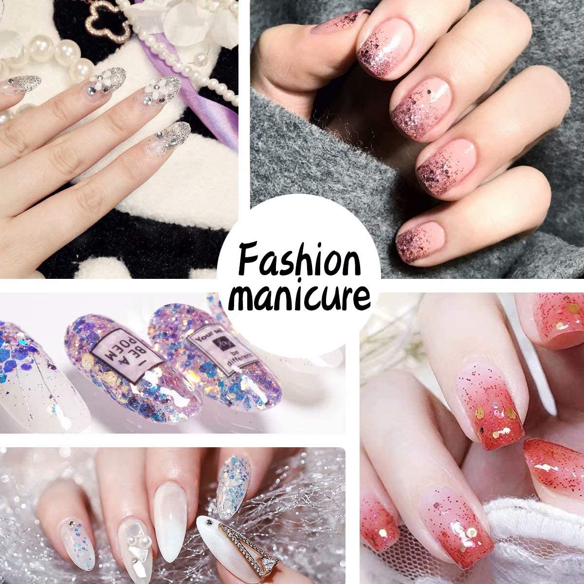 24 Colors Glitter Set, Fine Glitter for Resin, Arts and Craft Supplies Glitter, Festival Glitter Powder Makeup Glitter, Cosmetic Glitter for Body Nail Beauty & Personal Care LICOOL GLITTER