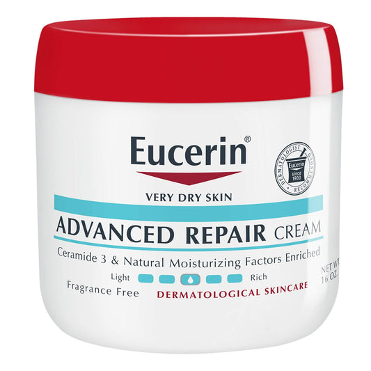 Eucerin Advanced Repair Cream - Fragrance Free, Full Body Lotion for Very Dry Skin - 16 oz. Jar Beauty & Personal Care Eucerin