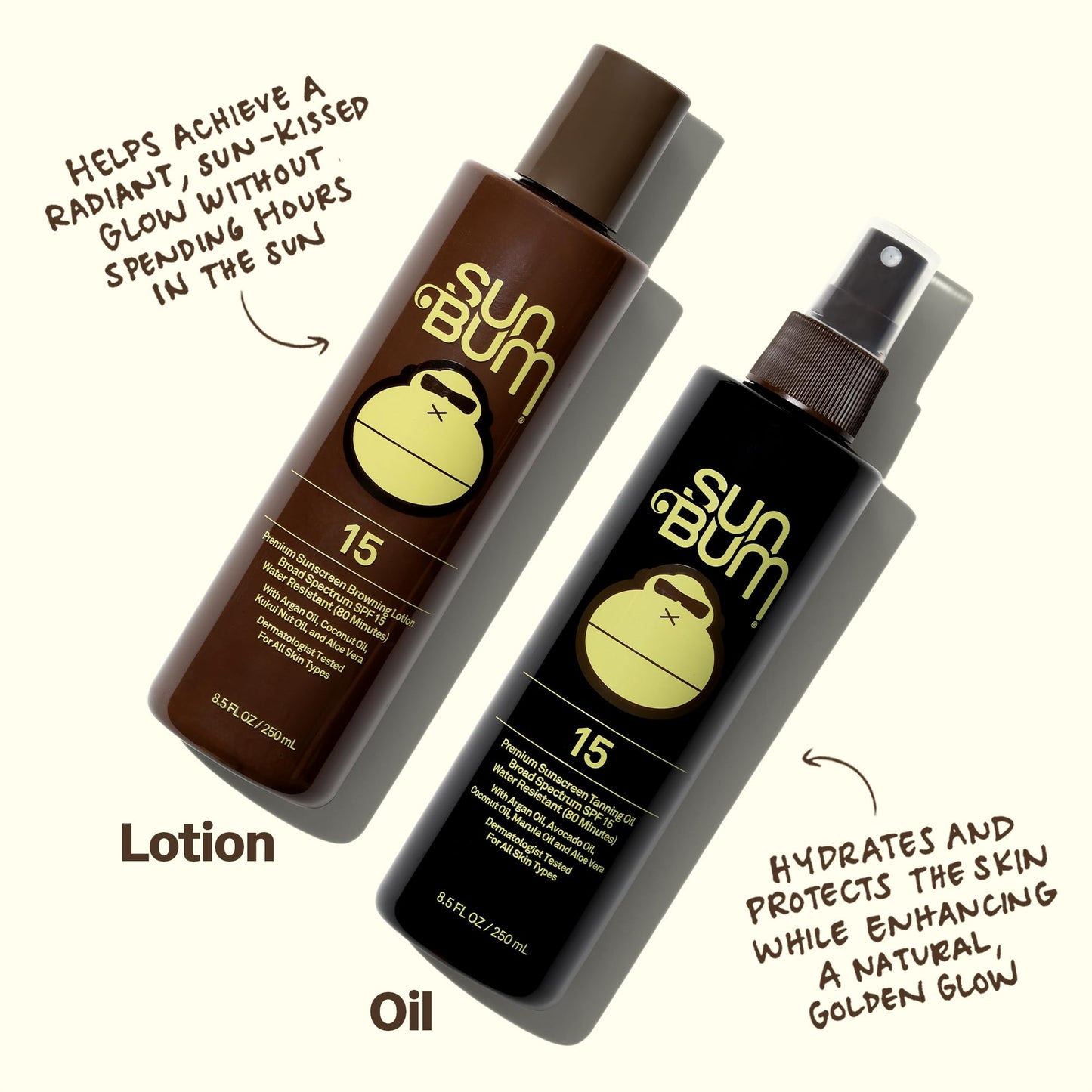 Sun Bum SPF 15 Moisturizing Tanning Oil - Vegan and Hawaii 104 Act Compliant (Octinoxate & Oxybenzone Free) - Broad Spectrum Moisturizing - UVA/UVB Beauty & Personal Care Sun Bum