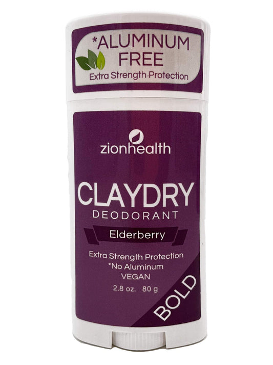 Zion Health Bold, ClayDry Deodorant, Elderberry, 2.8 oz (80 g) Beauty and Personal Care Adama Minerals