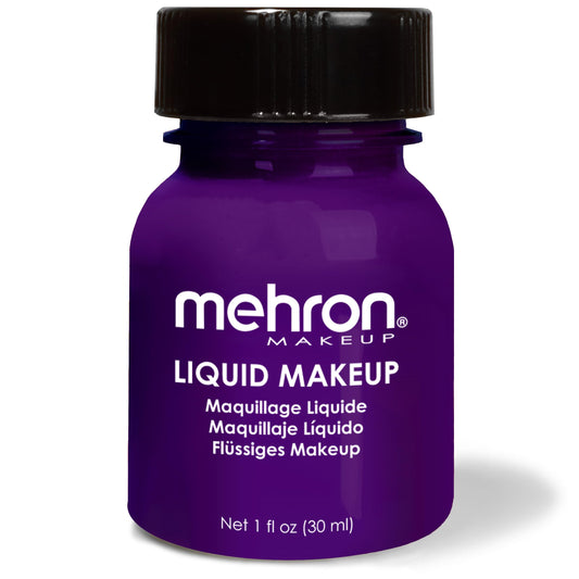 Mehron Makeup Liquid Makeup | Face Paint and Body Paint Perfect for Halloween, Cosplay I Air Brush Compatible Body Paint (1 oz) (PURPLE) Beauty & Personal Care Mehron
