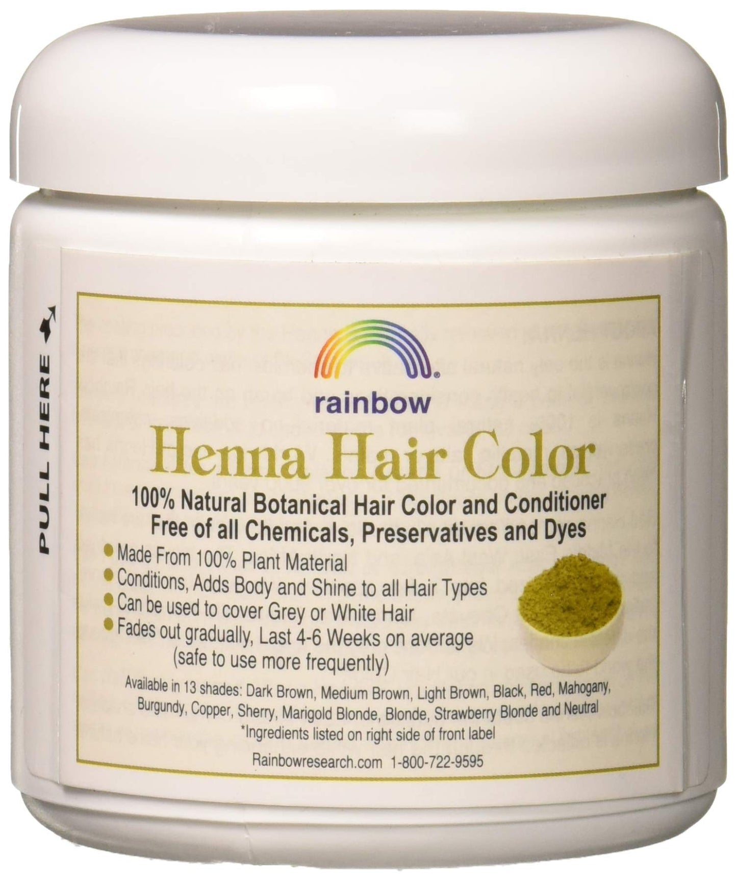 Rainbow Research Henna Hair Color and Conditioner Persian Dark Brown Sable - 4 oz Beauty & Personal Care Rainbow Research