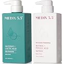 MEDIX Exfoliating Glycolic Acid Body Wash & Face Wash + Fragrance Free Retinol Body Lotion Skin Care Set | Crepey Skin Care Treatment | Lactic Acid Beauty & Personal Care Medix 5.5