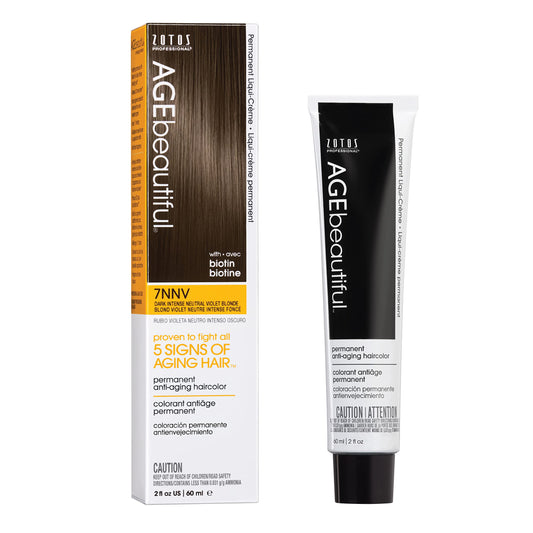 AGE beautiful Permanent Hair Color Dye Liqui Creme | 100% Gray Coverage | Anti-Aging Haircolor | Biotin for Thicker, Fuller Hair | Professional Salon Beauty & Personal Care AGE beautiful