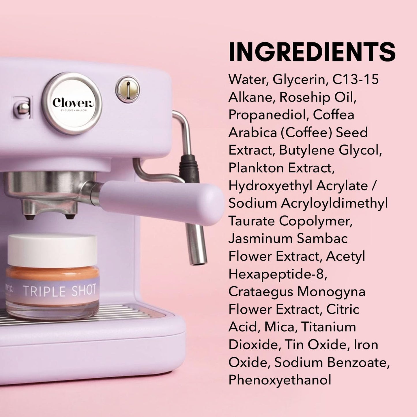 Clover Triple Shot 3-in-1 Bioactive Eye Treatment | Depuffing & Brightening Eye Cream with Coffee Extract, Peptides & Plankton | Blurring Under Eye Beauty & Personal Care Clover