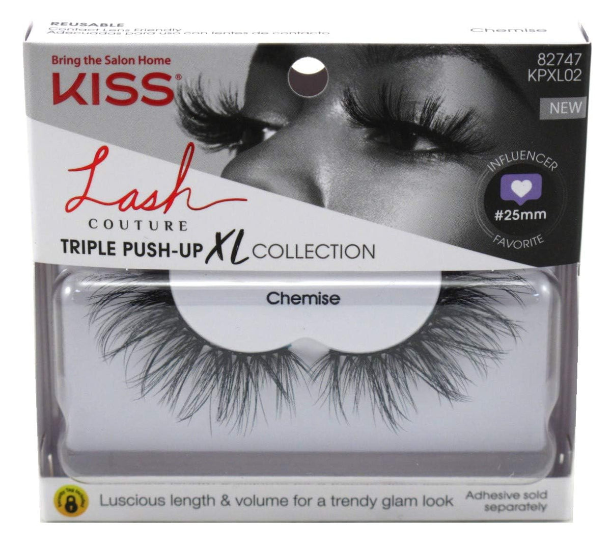 Kiss Lash Couture Triple Push- Up Xl Chemise (Pack of 2) Beauty & Personal Care KISS