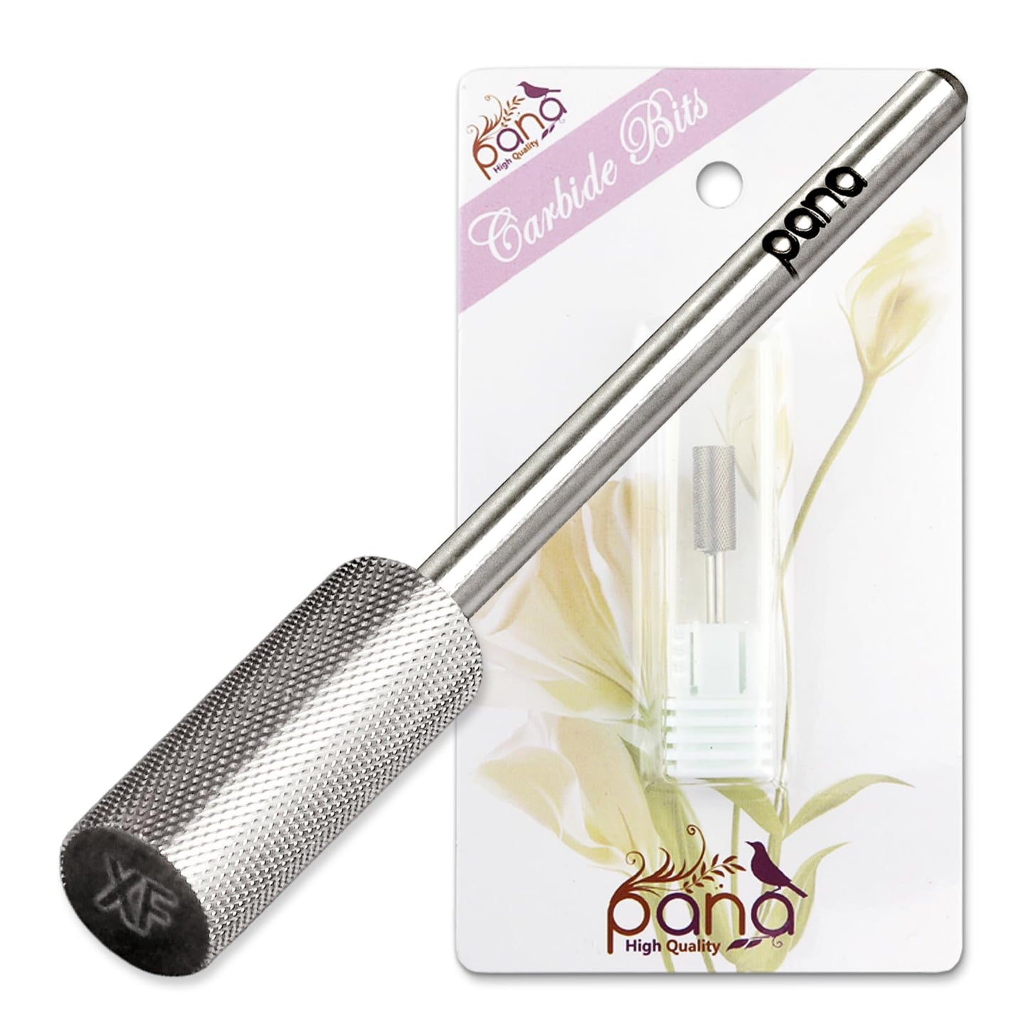 PANA Flat Top Small Barrel 3/32" Shank Size - (Silver, Extra Fine Grit) - Fast remove Acrylic or Hard Gel Nail Drill Bit for Manicure Pedicure Salon Beauty & Personal Care PANA