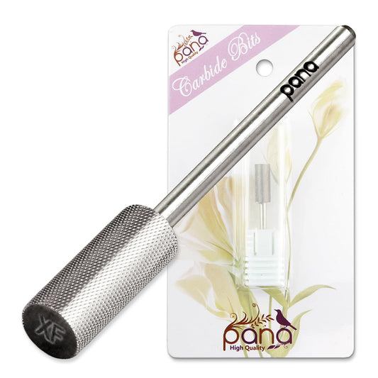 PANA Flat Top Small Barrel 3/32" Shank Size - (Silver, Extra Fine Grit) - Fast remove Acrylic or Hard Gel Nail Drill Bit for Manicure Pedicure Salon Beauty & Personal Care PANA
