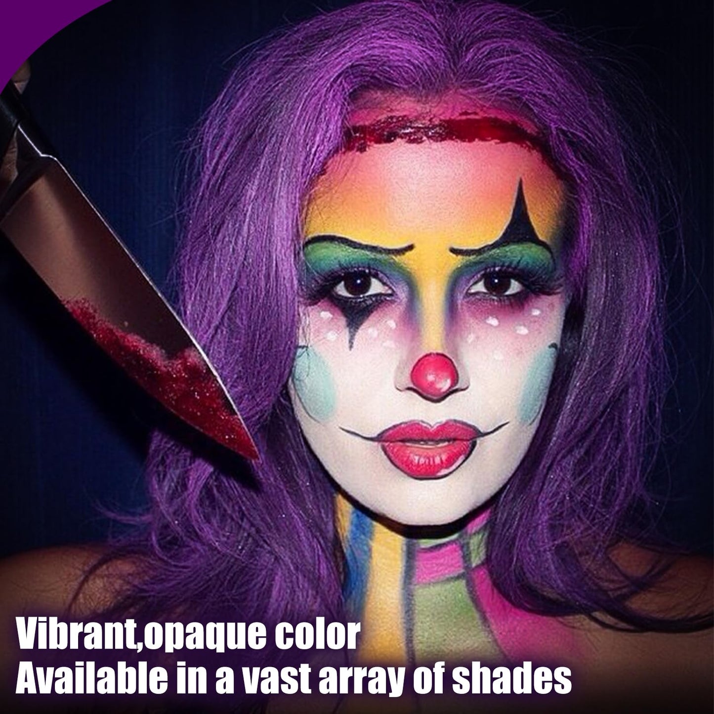 6 Color Purple Face Paint Palette, Professional Body Paint Violet Makeup, Washable Formula, Vibrant Purple Face & Body Paint for Halloween, Cosplay Beauty & Personal Care Js2U ZW
