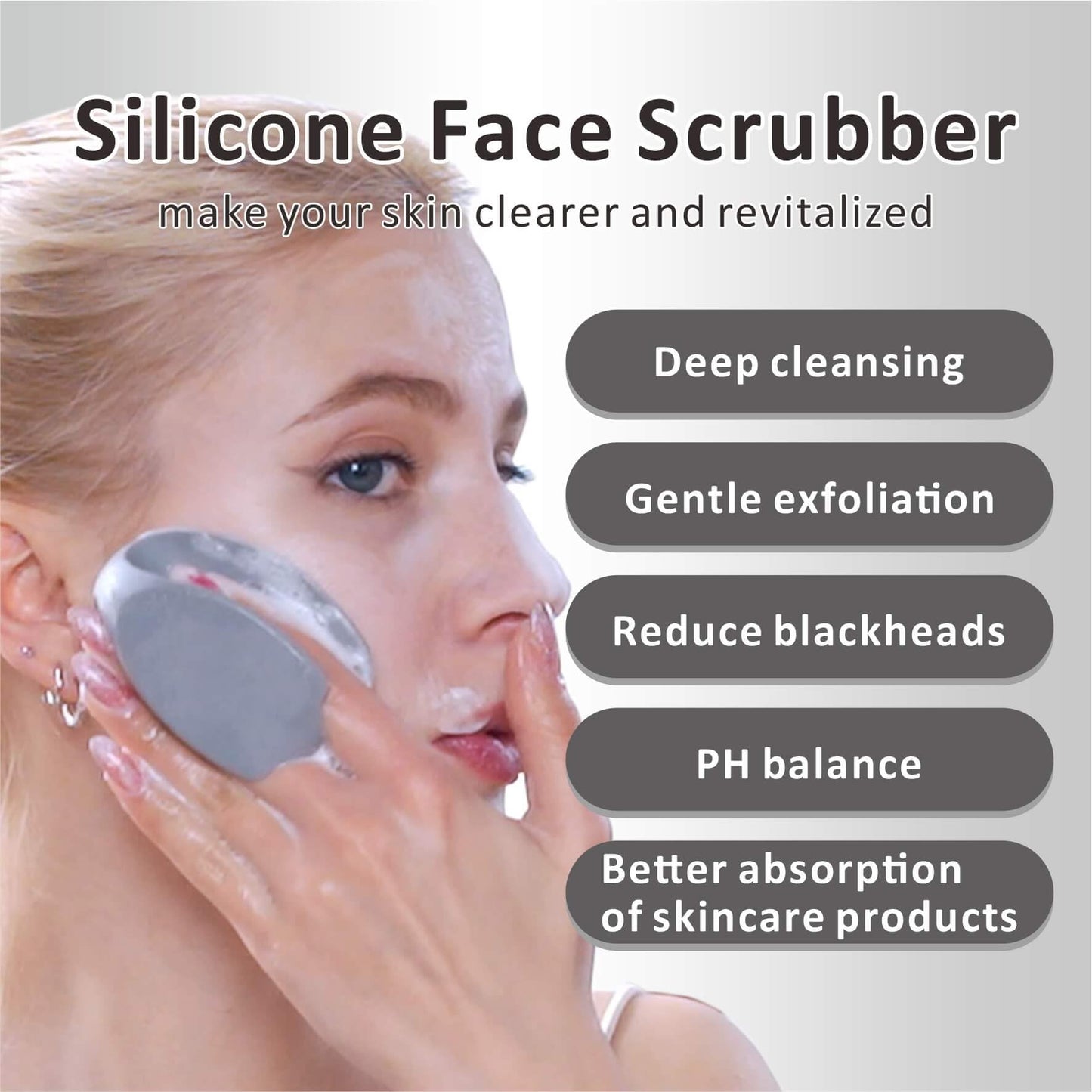 HIEERBUS Silicone Face Scrubber,2 Pack Face Scrubber for Women Men, Manual Face Exfoliator Brushes Scrubber,Facial Cleansing Brush for Exfoliating Beauty & Personal Care HIEERBUS