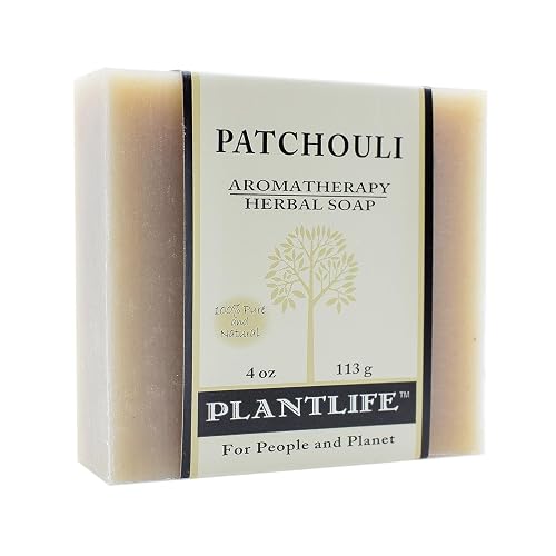 Plantlife Patchouli Bar Soap - Moisturizing and Soothing Soap for Your Skin - Hand Crafted Using Plant-Based Ingredients - Made in California 4oz Bar Beauty & Personal Care Plantlife