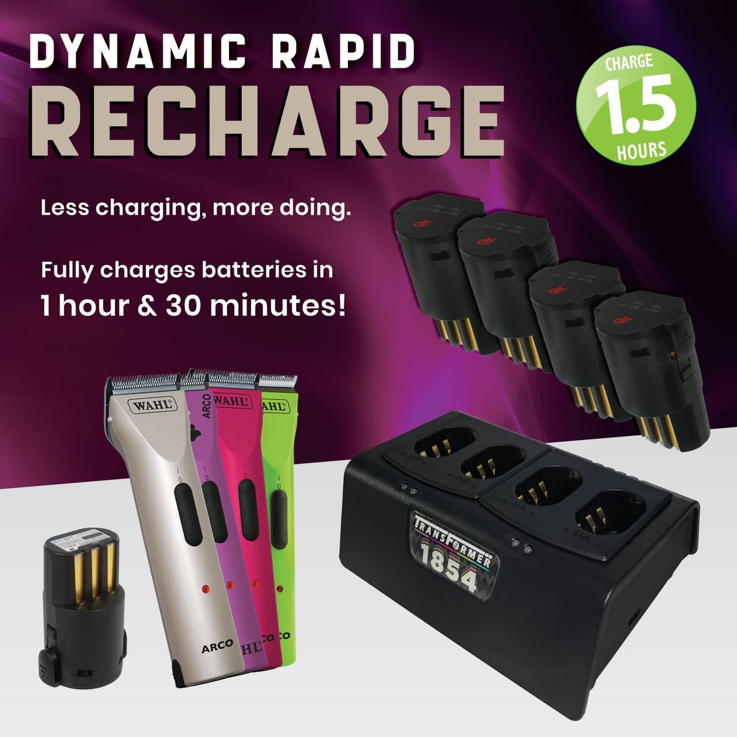 Artisan Power Quad Battery Charger for Wahl Arco and Arco SE Pet Hair Clippers - Durable Connectors, LEDs Status and a Powerful PD Type C Power Supply Beauty and Personal Care Artisan Power
