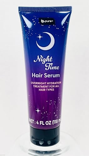 b.pure Night Time Hair Serum, Overnight Hydration Treatment for All Hair Types, 4 fl oz Beauty & Personal Care b.pure