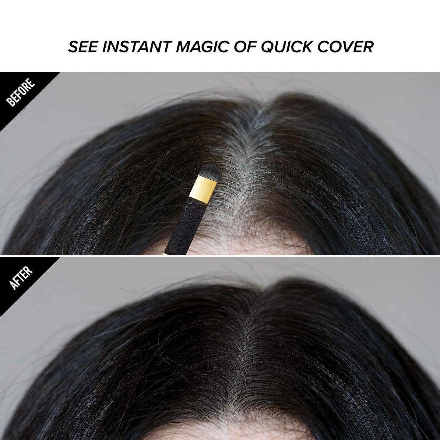 Kiss Quick Cover Root Touch Up Hair Shadow (Natural Black) Beauty & Personal Care KISS