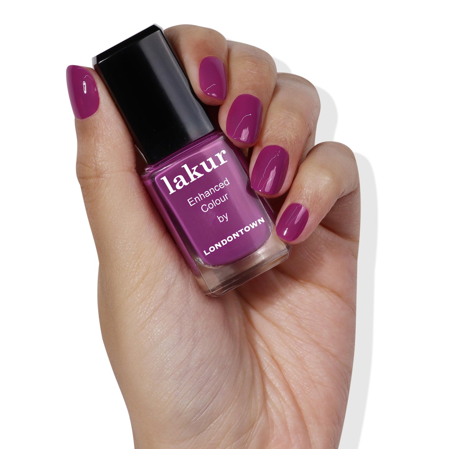 LONDONTOWN lakur Nail Polish - Chip-Resistant, Non-Toxic, Conditions & Hydrates Nails | Glossy Deep Ultraviolet Purple, Violet Hibiscus, .40 fl oz Beauty & Personal Care LONDONTOWN