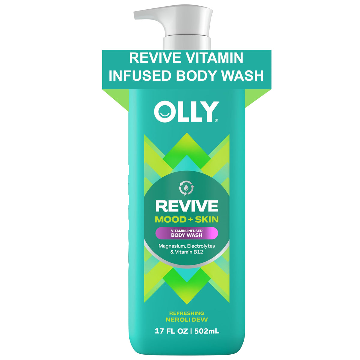 OLLY Revive Body Wash with Magnesium, Electrolytes & Vitamin B12- Nourishing Cleanser for Skin Barrier Repair, Deep Hydration, Refreshing Nerolidew Beauty & Personal Care OLLY