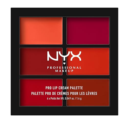 NYX PROFESSIONAL MAKEUP Pro Lip Cream Palette, The Reds, 0.317 Ounce Beauty & Personal Care NYX PROFESSIONAL MAKEUP