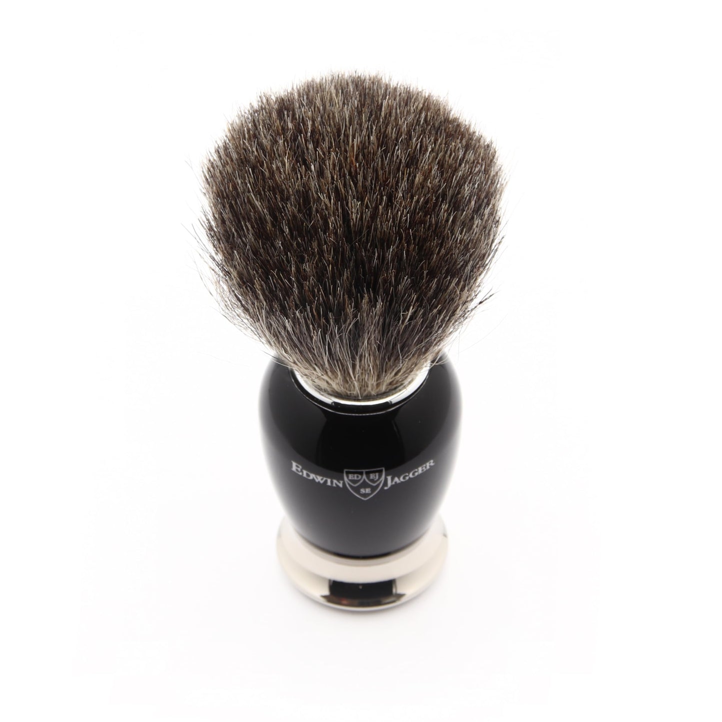 Edwin Jagger S81M586BAMZ Imitation Ebony & Nickel Classic Shaving Set with Pure Badger Shaving Brush, Mach 3 Razor and Shaving Bowl for Shaving Cream Beauty and Personal Care Edwin Jagger