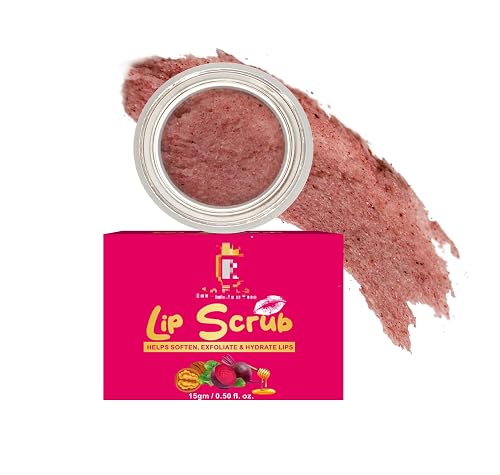 QURA Lip Scrub Balm for Men and Women. Removes Dark Lips, Dry Lips, Chapped Lips, and Lipstick Stains. with Beetroot, Vitamin C, Honey&Walnut/Chemical Beauty & Personal Care QURA