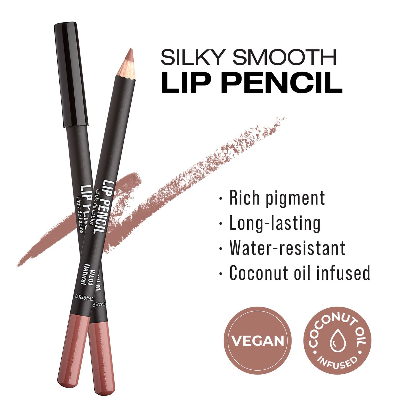 Kiss New York Professional Slim Long-Wear Lip Liner Pencil, Matte Finish Beauty & Personal Care Kiss