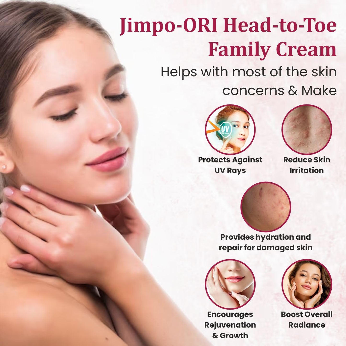 Jimpo-ORI Head-to-Toe Family Cream W/Shea Butter & Honey - Hand Cream for Women, Men, Natural & Organic Moisturizer for Face, Hands, & Feet, Hair Beauty & Personal Care Jimpo-ORI