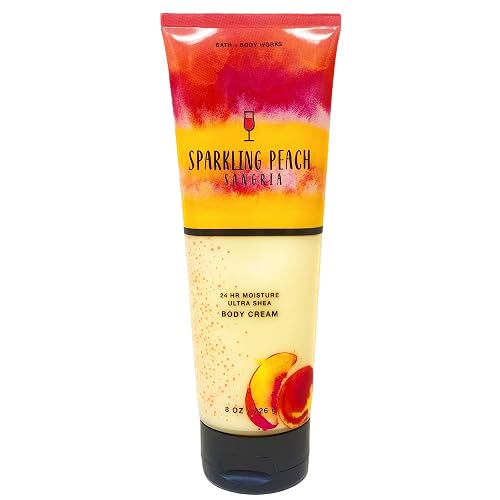 Bath & Body Works Sparkling Peach Sangria Ultra Shea Body Cream, 24 Hour Moisture Cream, 8 oz Beauty & Personal Care Bath & Body Works